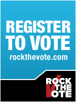 Register to Vote: Rock the Vote, powered by Credo Mobile
